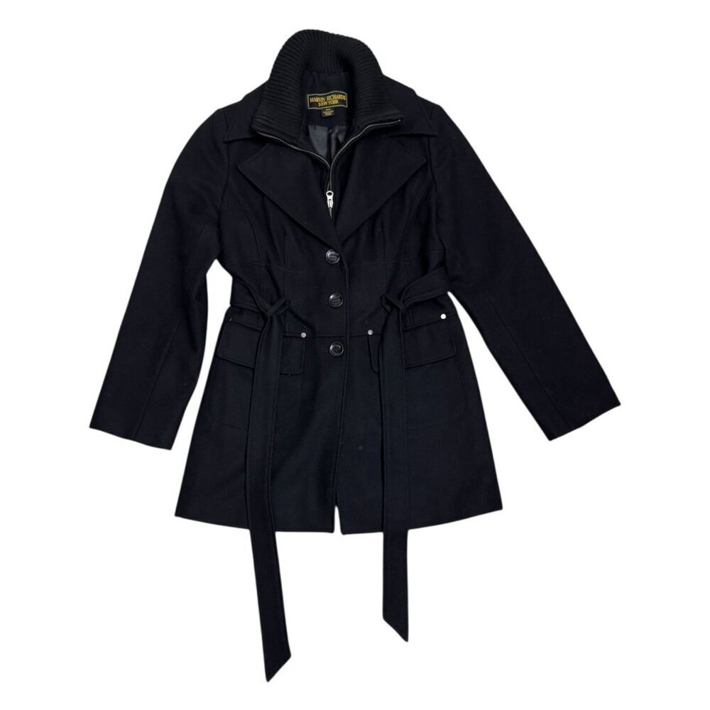 MARVIN RICHARDS Wool Blend Luxury vintage Business Winter Pea Coat Womens Medium